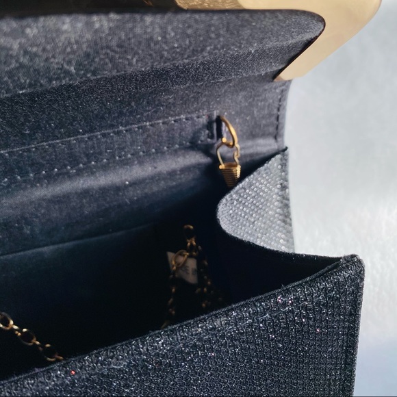 Black Luxe Clutch with Gold Detail - Picture 8 of 10